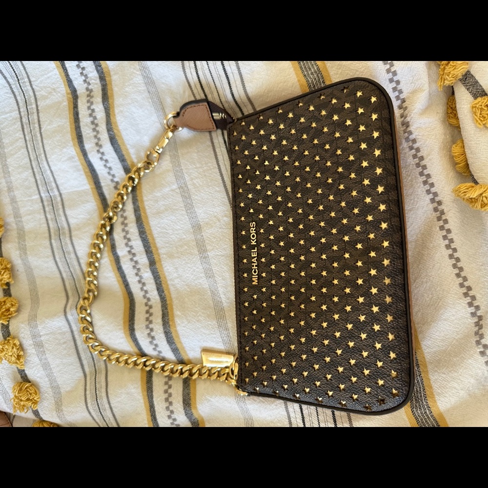 Michael Kors jet set pouchette with stars